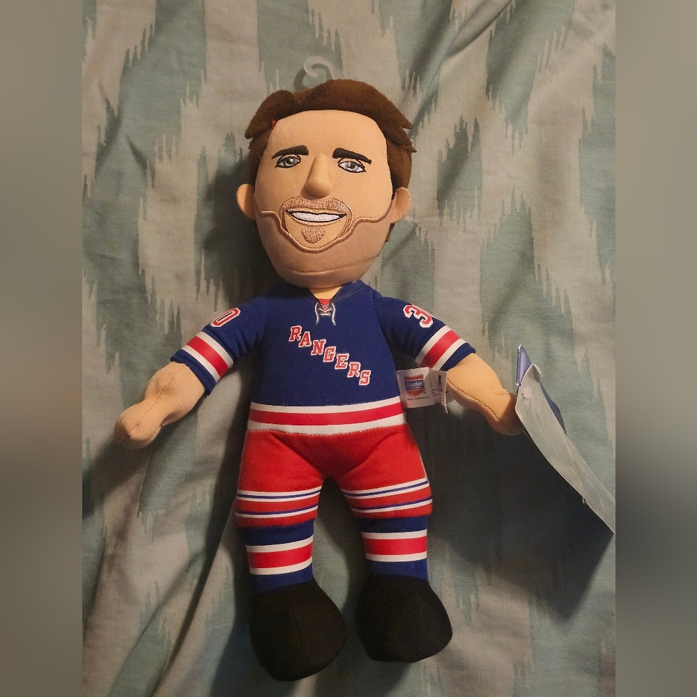 NHL‎ HOCKEY PLUSH DOLL BLEACHER HENRIK LUNDQVIST GOALTENDER NY RANGERS NWT